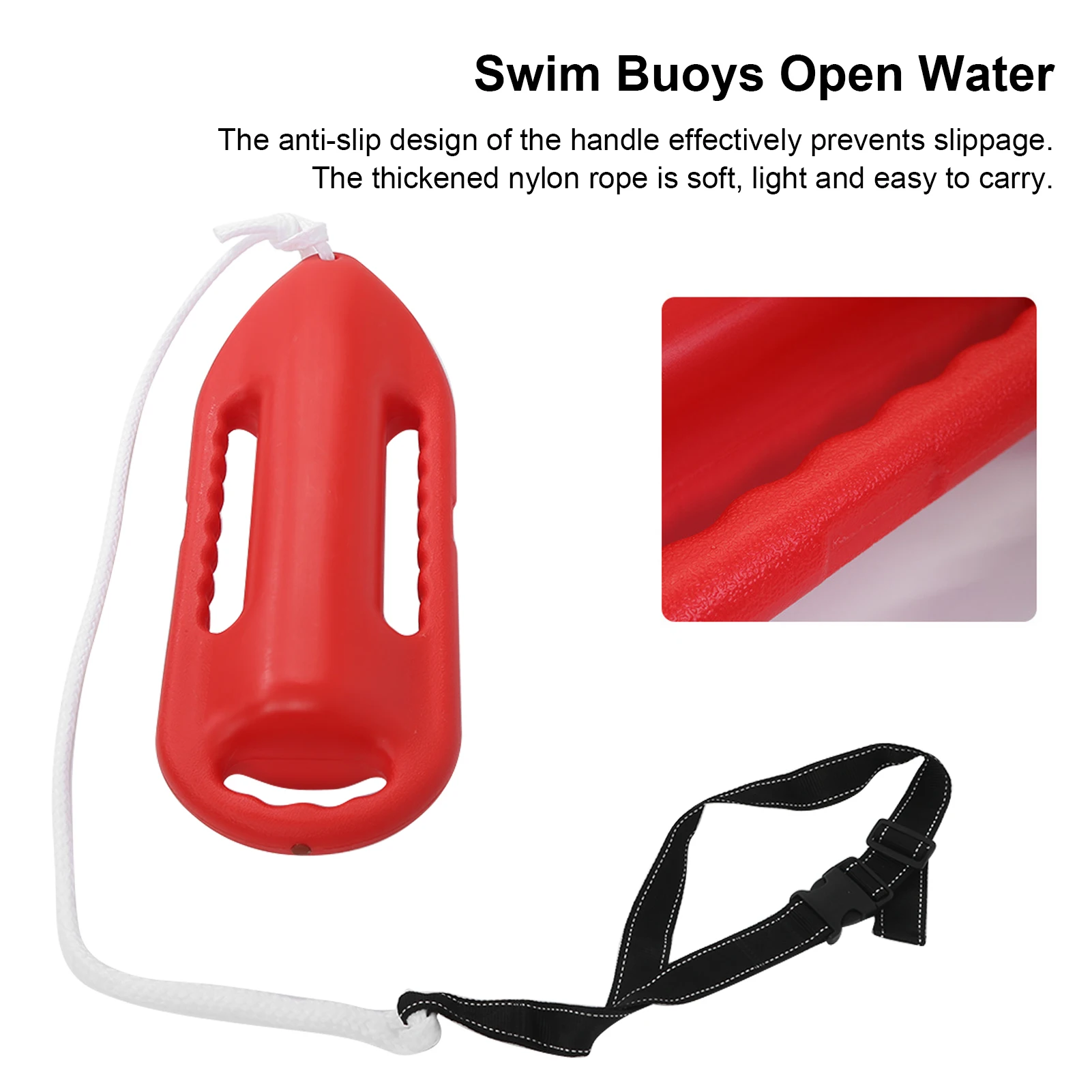 Professional Buoy Swim Buoy Strong Buoyancy Non‑Inflatable Lightweight Handle Swimming Can For Safe Training Racing Swim Buoy