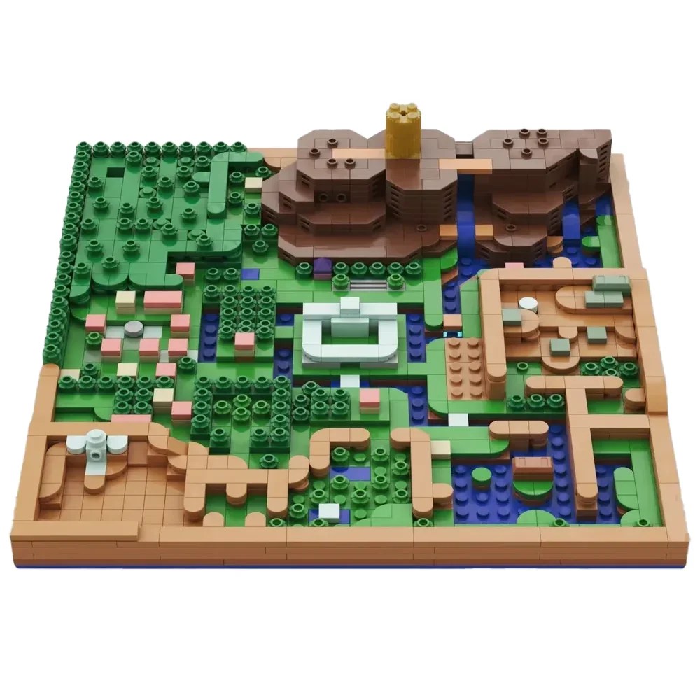 

Gobricks MOC Zeldaed Light World Overworld Map Building Blocks Model Game Map Bricks A Link to the Past Assembly Toys Kids Gifts