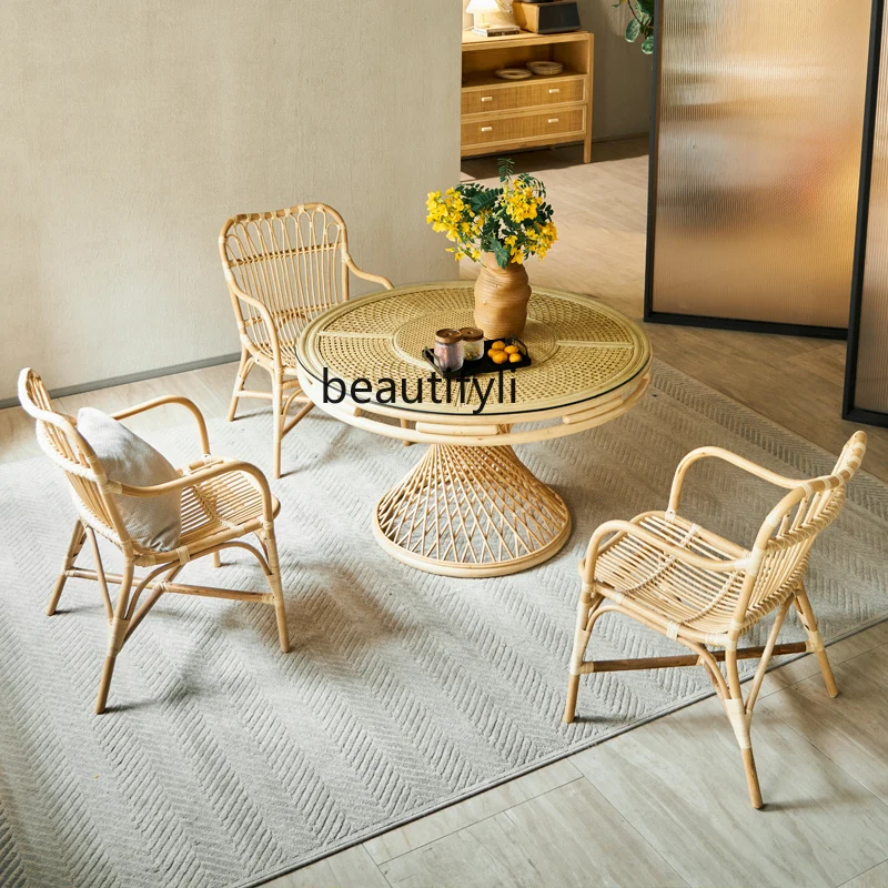 All Rattan Dining Table Home Country B & B Inn Rattan Dining Table and Chair Nordic round Table