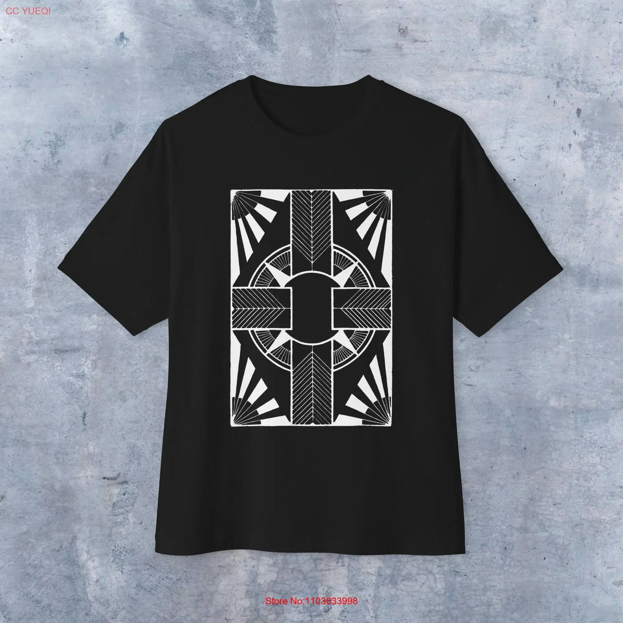 Oversized T-Shirt Avant-garde Drop Shoulder Vintage Modernistisch Esthetisch Minimalistisch Ontwerp Lange Of Korte Mouwen