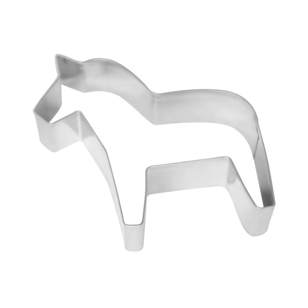 

4PCS Horse Cookie Molds Stainless Steel Baking Tools Reusable Cutter Set for Parties Weddings Cake Decorating Fruit