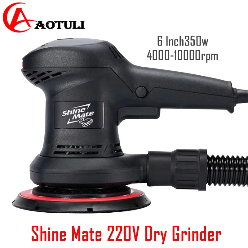 Shine Mate-amoladora en seco de 220V, cabezal de molienda excéntrico de 6 pulgadas, máquina lijadora de muebles de masilla de pintura al vacío para coche
