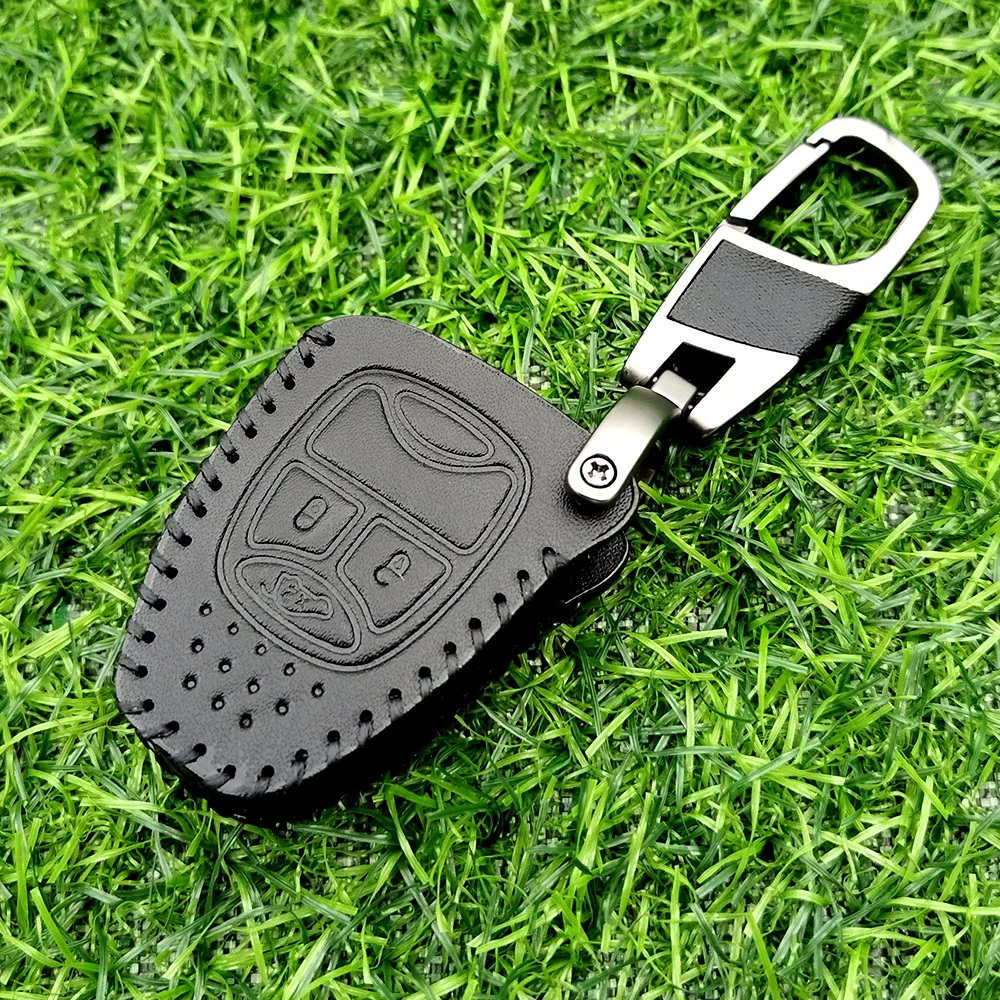 حافظة مفاتيح أغطية جلد لكرايسلر فوياجر باسيفيكا 300c PT كروزر دودج كاليبر المنتقم جيب جراند شيروكي كومباس باتريوت #1