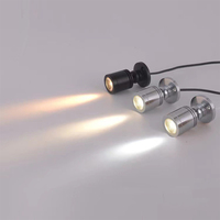 Led USB Spotlight 3W DC5V Jewelry Cabinet Showcase Counter Lamp Surface Mounted Ceiling Mini Spot Light USB plug Black/Silver