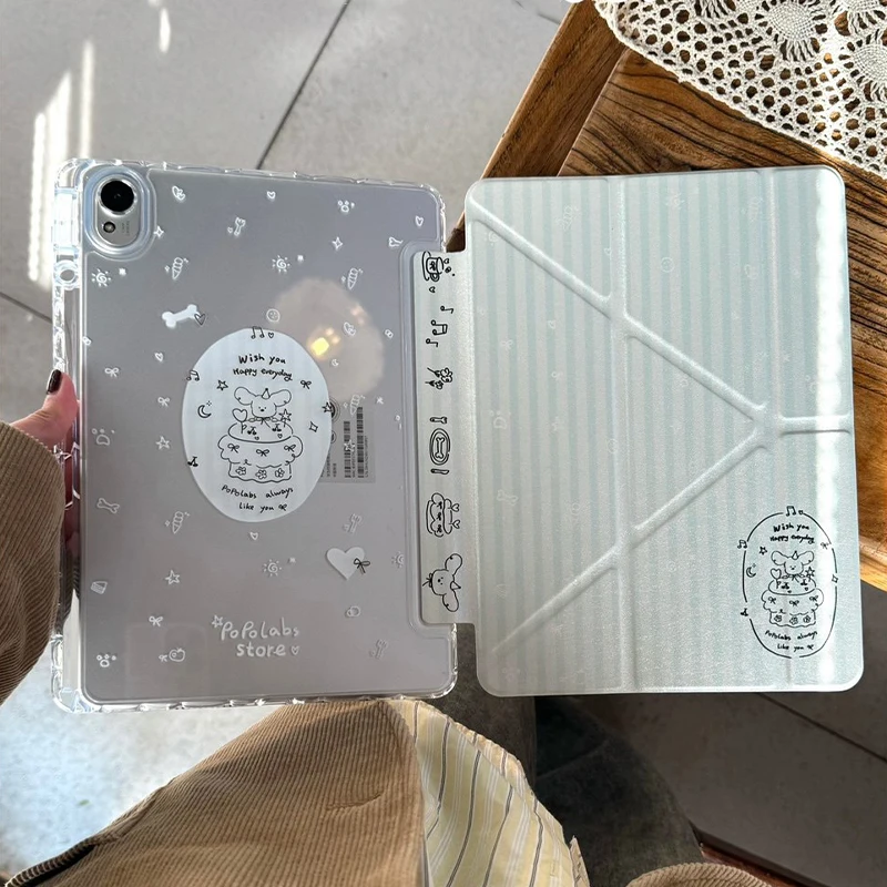 

Lovely Puppy Pattern For iPad Pro 11 M2 M3 M4 M5 A16 2025 Air4 5 6 7 12.9/13/9.7/10.2/10.5/9.7in 5th 6th 7/8/9 10th 11th Cover