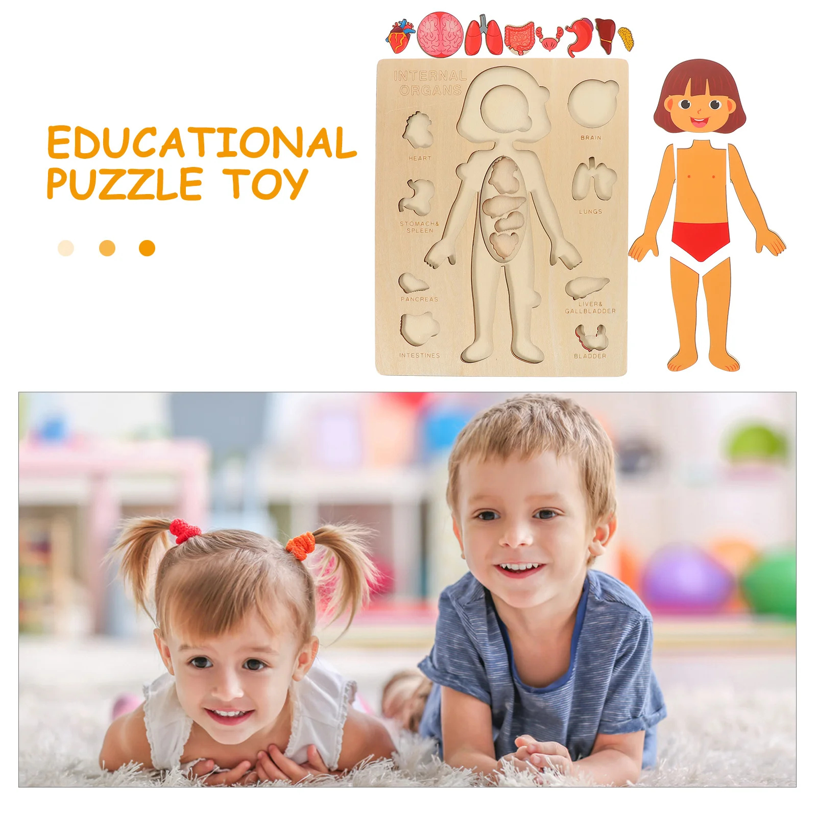 

1 комплект, обучающая головоломка человеческого тела, деревянная анатомическая игра, обучающее пособие для раннего обучения, когнитивное развитие для детей