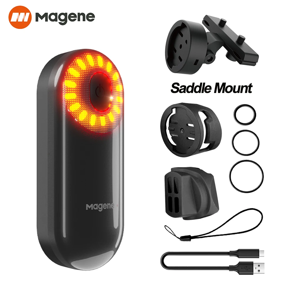 Magene Bike Radar Tail Light Headliight Bicycle Smart Rear Lighting Saddle Seatpost Ebike LED Cycling Taillight