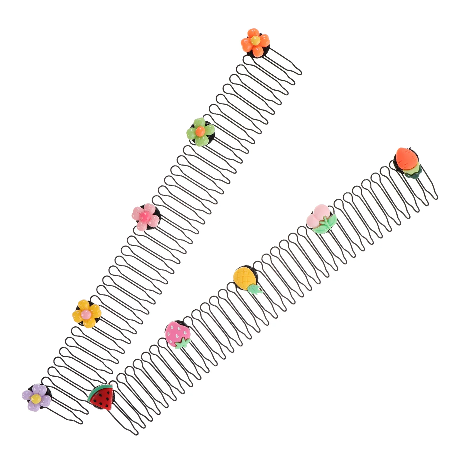 

2 pcs Comb Clip Decorative Kids Flower Clips Accessories Stray Hair Fixer Flower Hair Clips For Kids Styling Combs