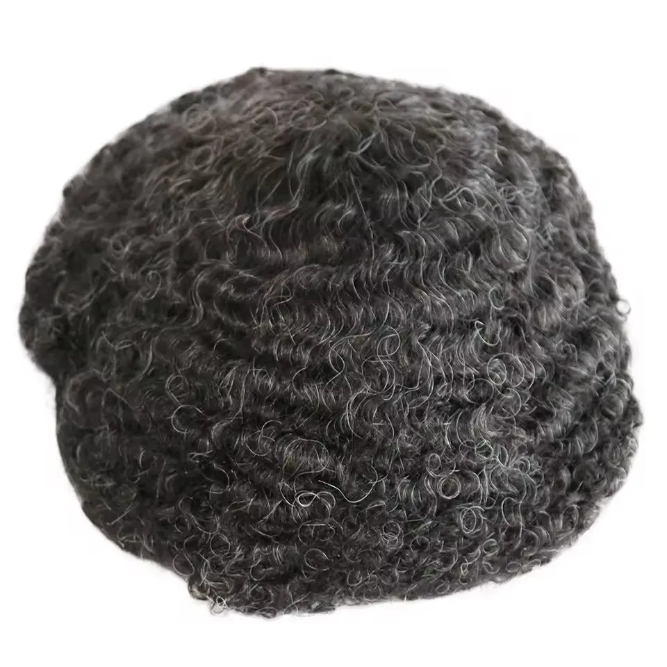 8 مللي متر 10 مللي متر 12 مللي متر عميق مجعد شقراء أسود الرجال الباروكات 100% شعر الإنسان غير مرئية الجلد Pu و أحادية الدانتيل الذكور الشعر المستعار استبدال الاصطناعية #2