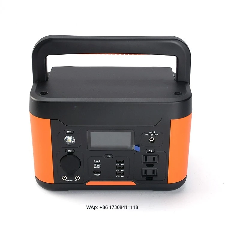 500W Portable Power Station 12V/14.8V 35AH Solar Generator System AC DC 110V 220V Outdoor Camping Ebike ESS Bank Bag