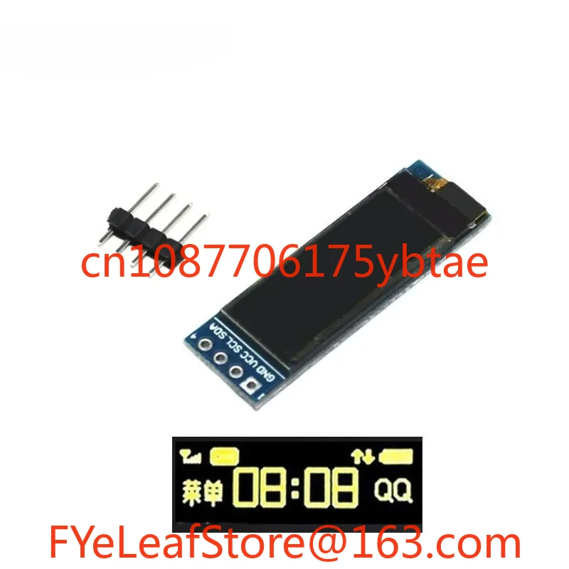 

0.91 Inch 128x32 IIC I2C White / Blue OLED LCD Display DIY Module SSD1306 Driver IC DC 3.3V 5V for arduino