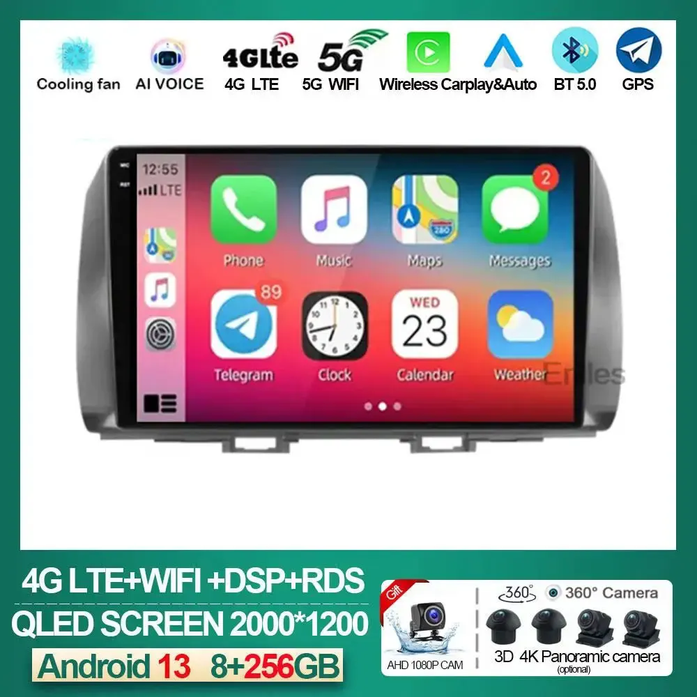 

for Toyota BB 2 QNC20 2005 - 2016 Car Radio Multimedia Video Player Navigation GPS No 2 Din 2din DVD Android 13 Carplay NO DVD