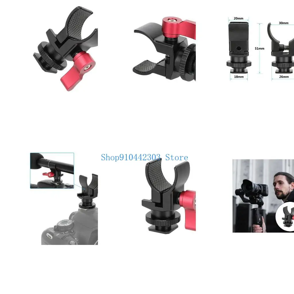 

L4MD Super Clamp with Cold Shoe Mount Adapter with Screw Knob Feature 1/4-20 Mounting