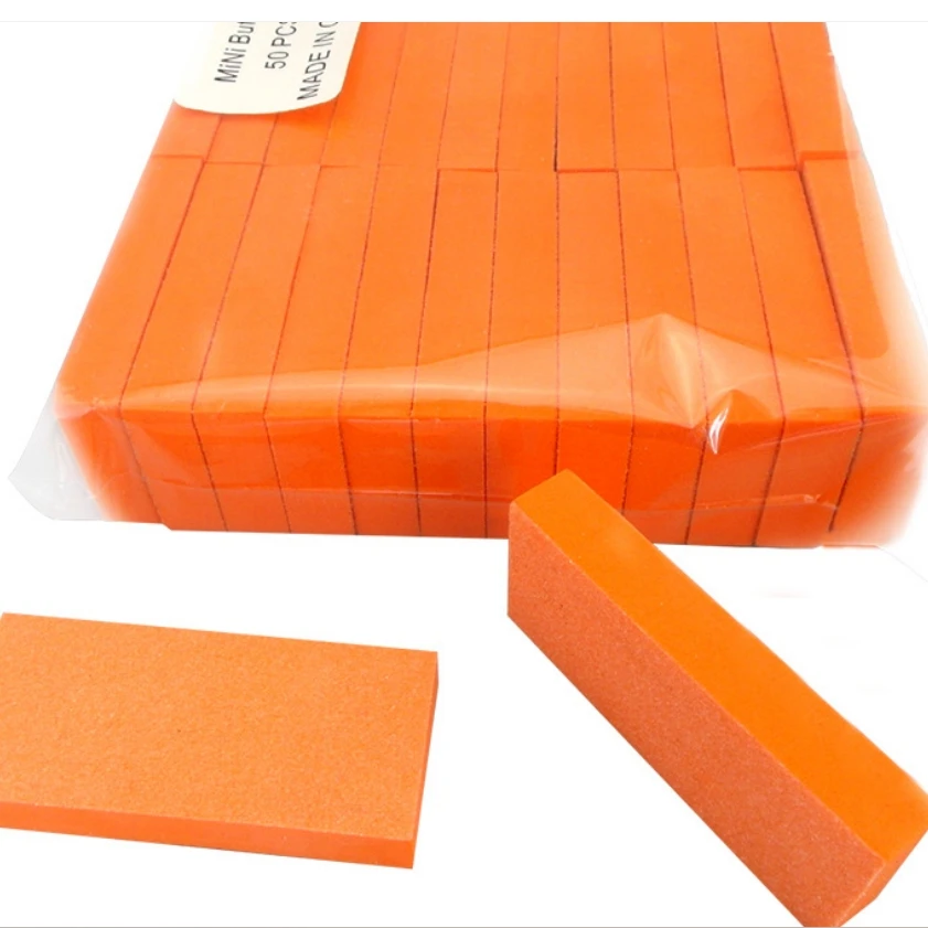 100 Pcs/Lot mini nail buffer block sponge buffer block  disposable nail file pedicure tool