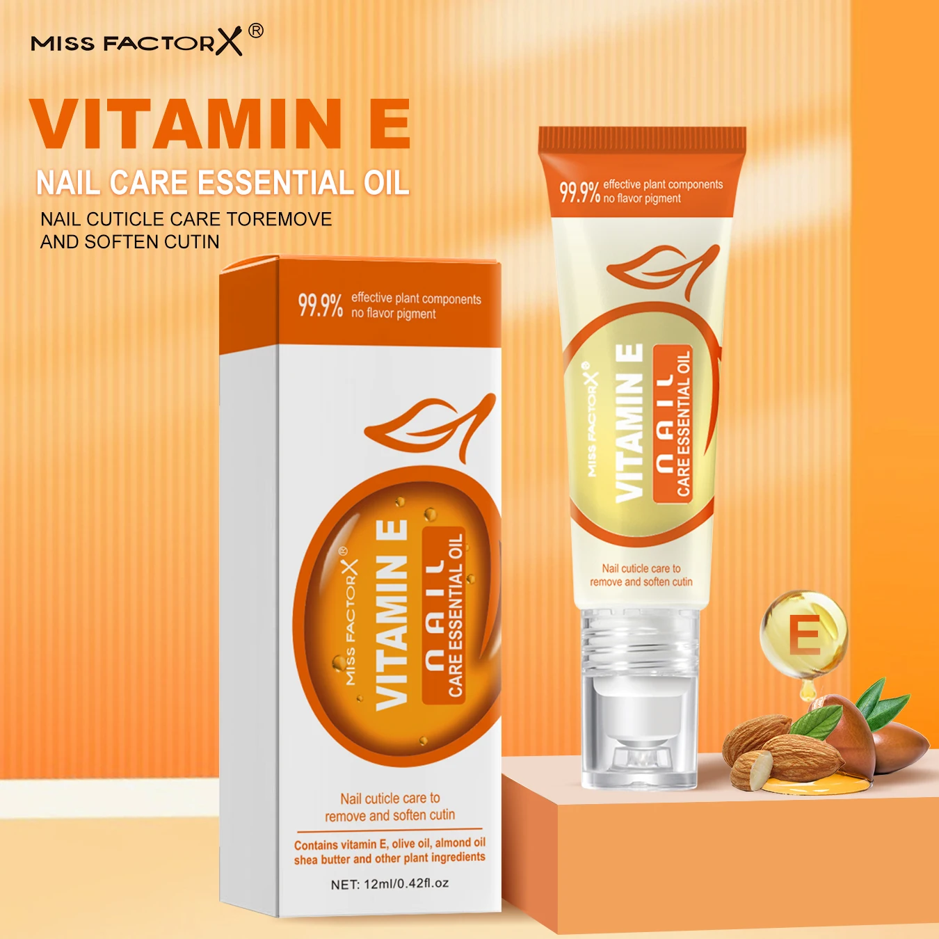 Vitamin E Nail Nails, Dead Leather Care Essential Oils 12ml Containing a Variety of Effective Plant Component Rolling Bead Massa