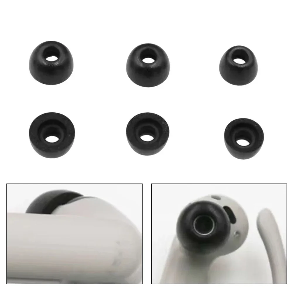 3 Pairs Soft Memory Foam Ear Tips For Powerbeats Pro 2 Slow Rebound Noise Reduction Memory Foam Earplugs