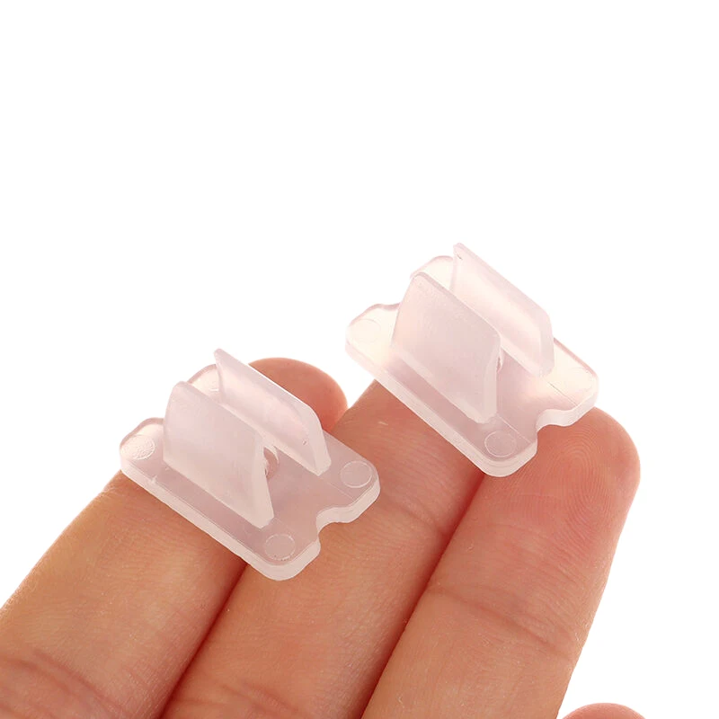 B*50PCS High Quality Flexible 6*12MM LED Strip Fix Clips Connector For Fixing 2835 Neon Light 220V COB Plastic Buckle