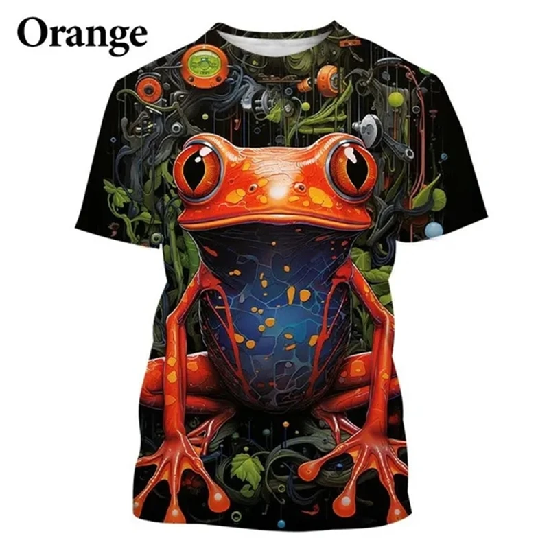 Funny Frog 3D Graphic T Shirts Personalized Fashionable Street Men Women Clothing Animal Pattern Hip-hop All Over Print T Shirt