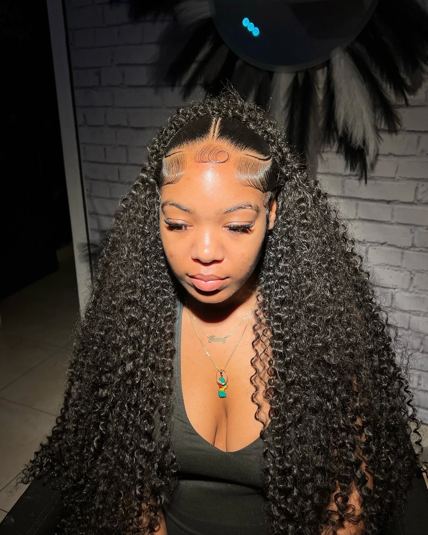 شعر مستعار بدانتيل أمامي شفاف ، شعر بشري ملتف مسبقًا ، موجة عميقة ، 13 × 6 ، كثافة 1 ب