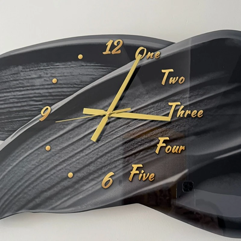 ساعات حائط أنيقة لغرفة النوم الحديثة ساعة حائط فاخرة لغرفة المعيشة ساعات جدارية صامتة ساعة ديكور غرفة بينتيريست مع ضوء #5