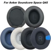 1Pair Protein Ear Pads Headset Earpads Replacement Ear Cushion Headphone Earmuff Headset Earmuff for Anker Soundcore Space Q45
