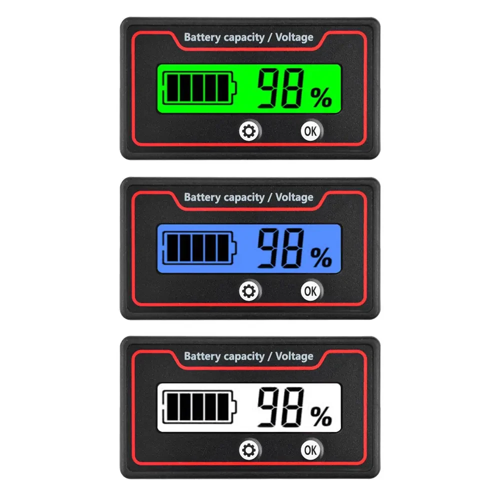 GY-6ST 9-120V Universal Battery Capacity Indicator Lead Acid Lithium LiFePO4 Custom Parameter Voltage Level Meter With Reverse P