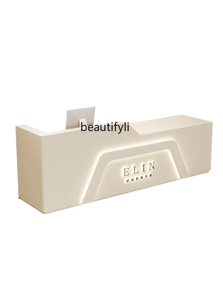 

Simple Modern Cashier Desk Medical Beauty Clinic Front Desk Beauty Salon Dedicated Bar Counter Modern Light Luxury