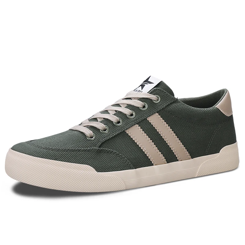 Men Breathable Leisure For Men Lightweight Flat Casual Canvas Sneaker Men zapatos de lona Hot Retro Green Vulcanize Shoes