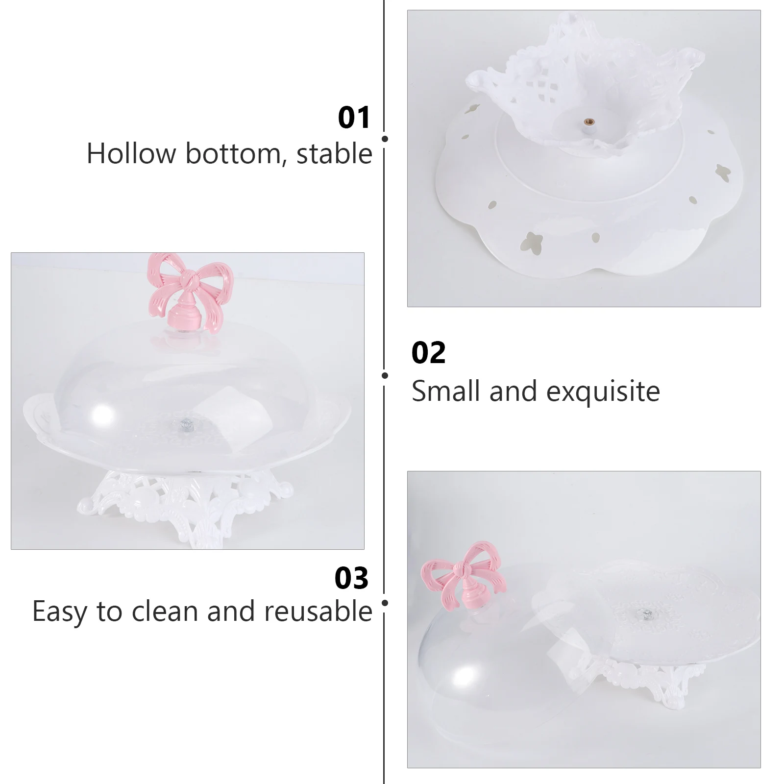 

Dessert Cake Fruits Rack Plastic Cupcake Display Glass Fruits Rack Snack Storage Reusable Decor