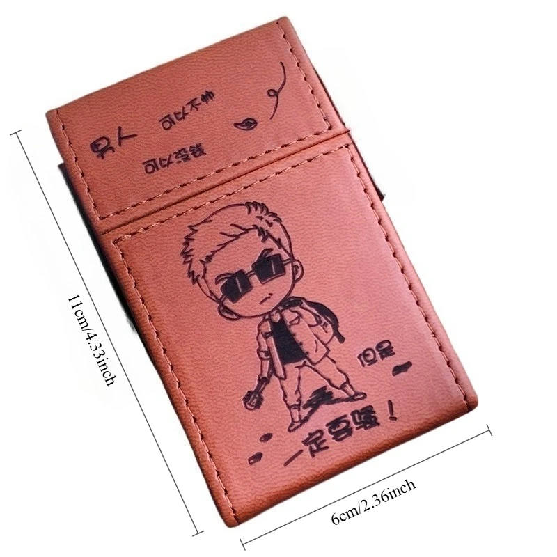 New Leather Cigarette Case Sleeve Creative Storage Box for Normal Cigarettes Pocket Smoke Box Smoking Accessories Portable Slim