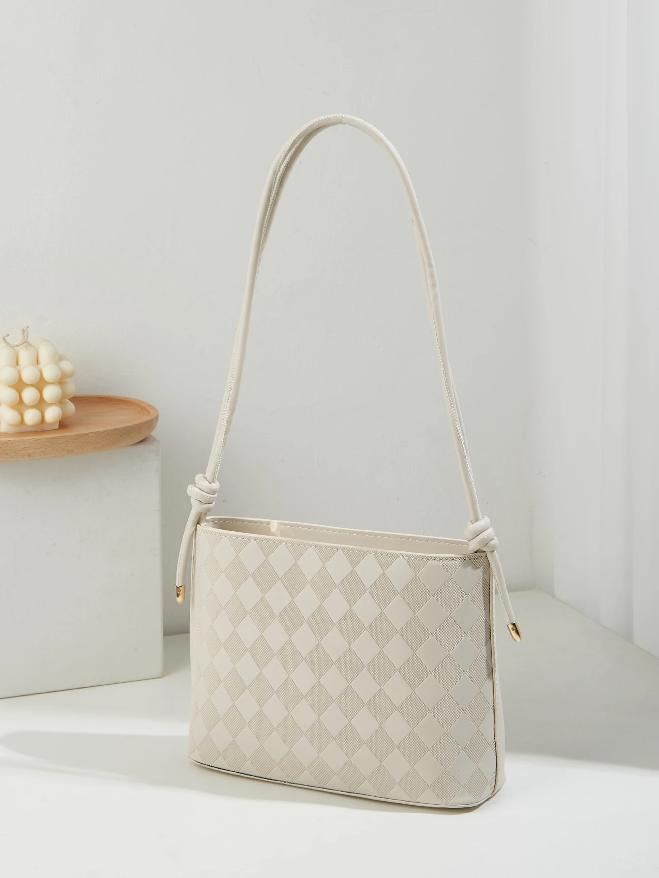 

New-Style Niche-Design Women's Shoulder & Handheld Bag with Adjustable Knotted Straps