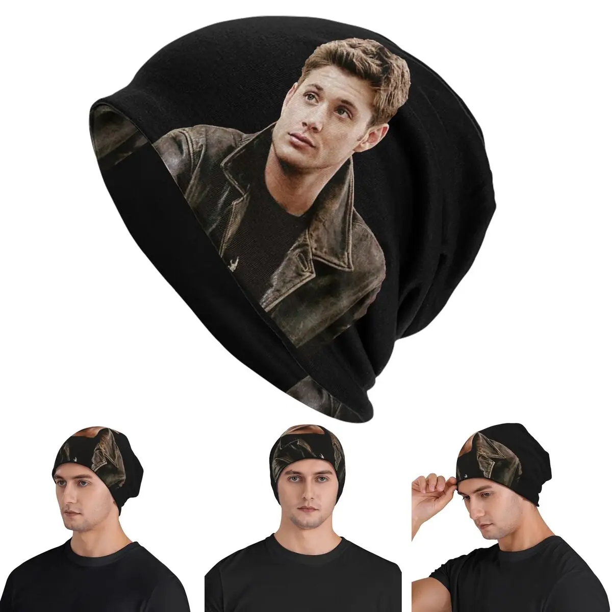 

Dean Winchester Supernatural Skullies Beanies Hats Warm Autumn Winter Outdoor Cap Knitted Bonnet Caps for Men Women Adult