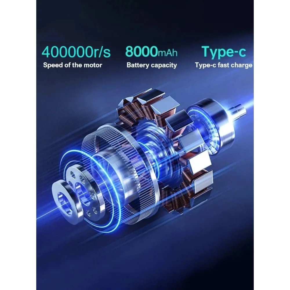 800000RPM New X9 Turbo Fan Upgrade Rechargeable Blower Brushless Air Blower Violent Fan Portable Dust Blower Electric Dryer - view 6