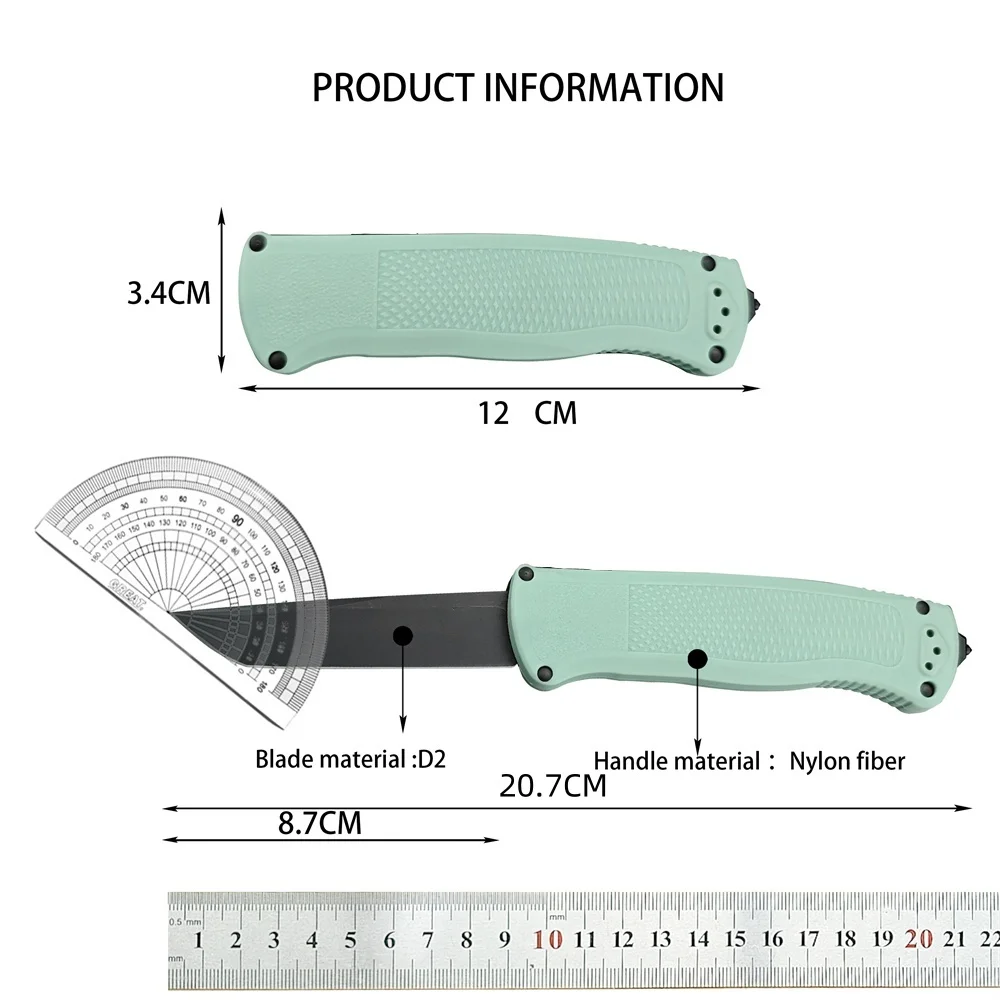 Tactical Knife 5370 BK-03 Limited Shootout Knife D2 Blade Nylon Fiber Handle Outdoor Military Camping Knife EDC Multitool