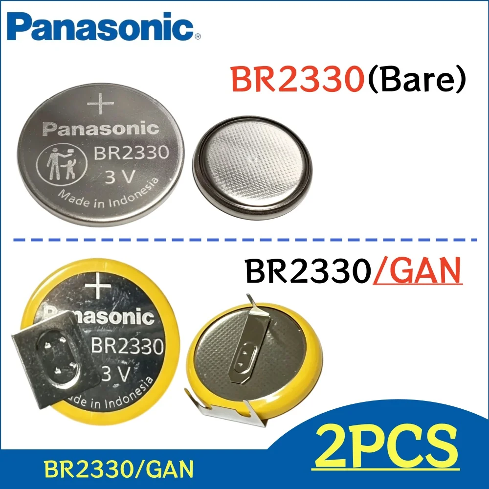2Pcs Panasonic original BR2330 br2330 BR2330 GAN br 2330 battery high and low temperature 3 pins soldering instead of BR2330