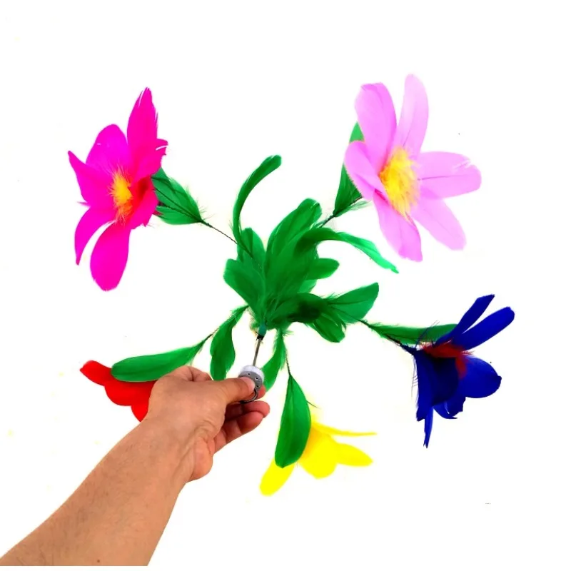 زهور الأكمام العارية - 5 ريش زهرة سحرية للمرحلة والحفلات أداء خدع سحرية احترافية ألعاب مضحكة للساحر
