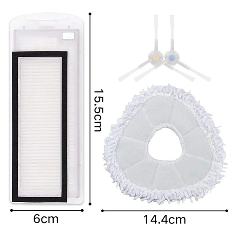 Replacement HEPA Filter Kit For NARWAL T10 Robot Vacuum Cleaner Side Brush Vacuum Filter Mop Cloth Vacuum Cleaner Parts