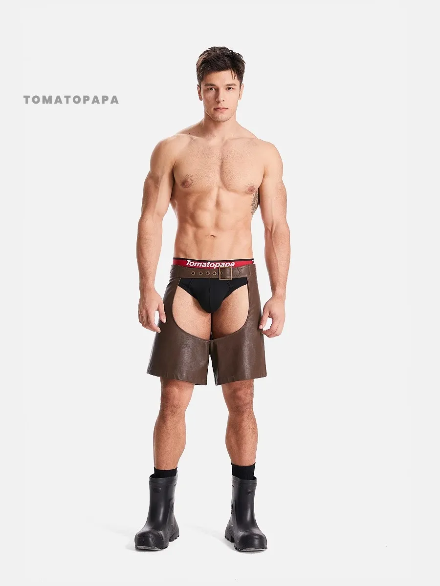 

Mauroicardi Spring Sexy Black Pu Leather Shorts for Men High Waist Short Straight Pants Emo European and American Clothes 2025