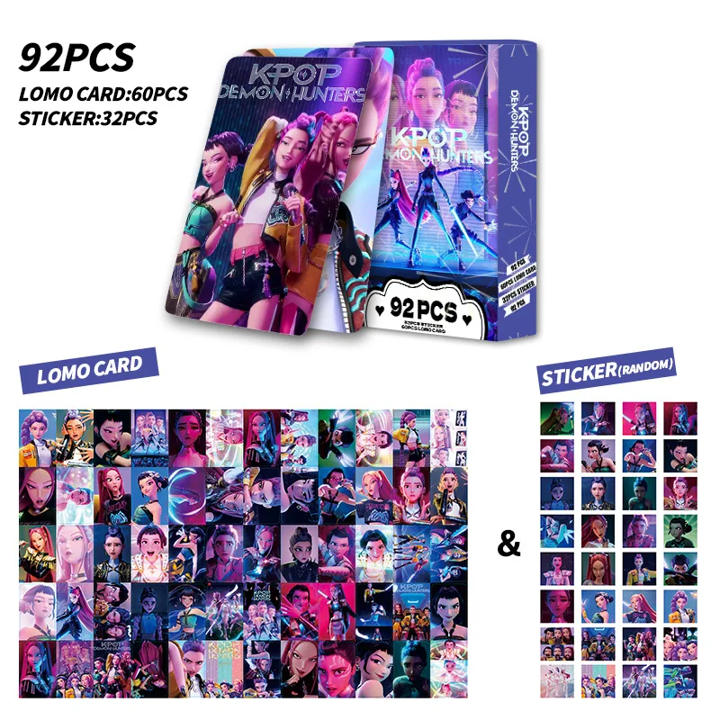 55pcs Demon Hunter Girl Group LOMO Cards - Double Sided HD Photo Collection, Anime Trading Game Collectibles, Stickers & Postcar