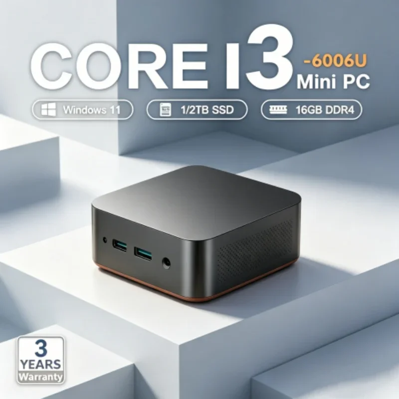2026 Prismatic Nimble MINI PC Windows 11 Pro Core I3 6006U RAM 1TB SSD WIFI 6 BT5.2 4K HD Exquisite Relaxation Gaming Home