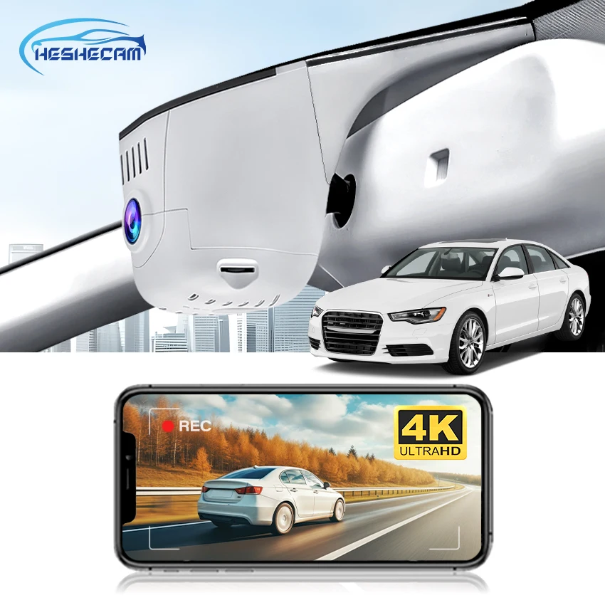HESHECAM Dash Camera Car DVR for 2009-2012 Audi A1 A3 A4 A5 A6 A7 A8 Q2 Q3 Q5 Q7 Q8 RS S S5 S8 SQ5 SQ8 TT, Car Camera 4K