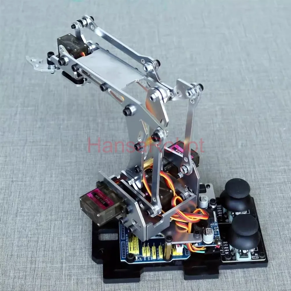 MeArm Metal 4 DOF Robot Arm Mechanical Claw Clamp Kit with 4pcs Servomotor Arduino Robotics Arm DIY