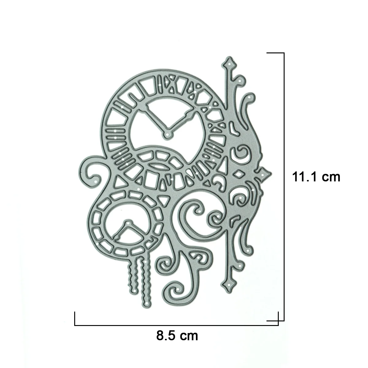 Metal Cutting Die Flourish Clock Pattern Punch Cut Stencil For Handmade Paper Card Clipart Decorating Scrapbooking Material