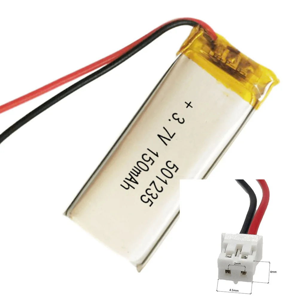 Rechargeable 3.7V 150Mah 501235   Polymer Ion Battery For SMART WATCH CAMERA POWER BANK MOBILE POWER MP321