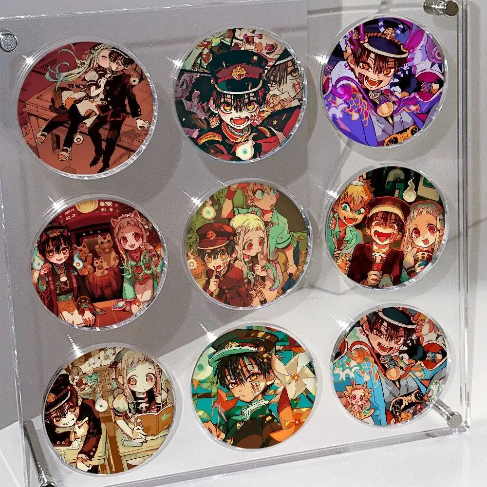 T-Toilet-Bound Hanako-kun Manga Badges 25 32 44 58 75 mm Round Cosplay Pin Bag Decor Fans Collect Friends Gifts Brooch Souvenir