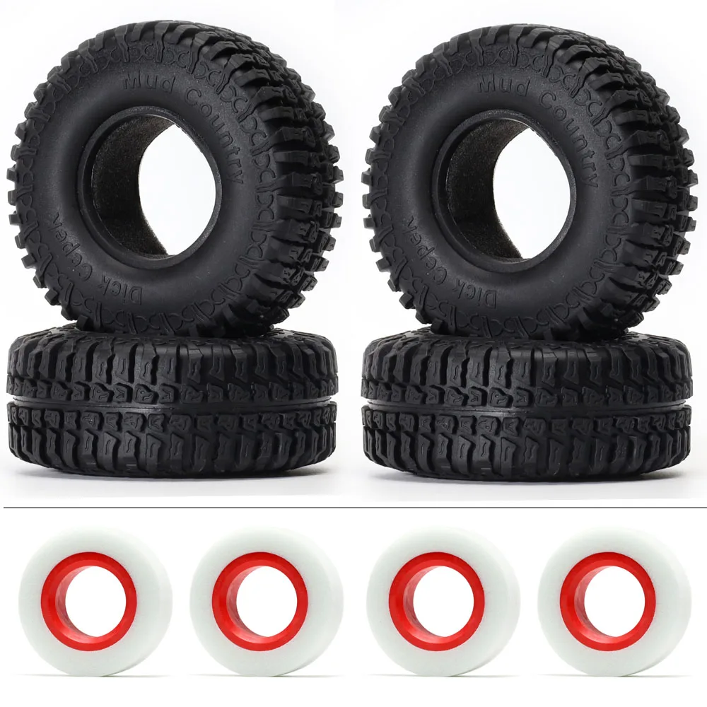 4Pcs 100mm Rubber Tyre Tires 1.9\