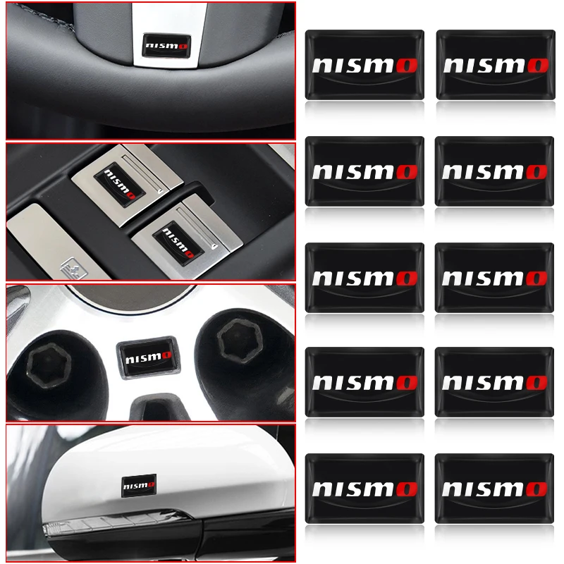 Carbon Fiber Steering Wheel Car Logo Emblem 3D Stickers Car Styling For Nissan Nismo Tiida Teana GTR 350Z 370Z 240SX Juke Note