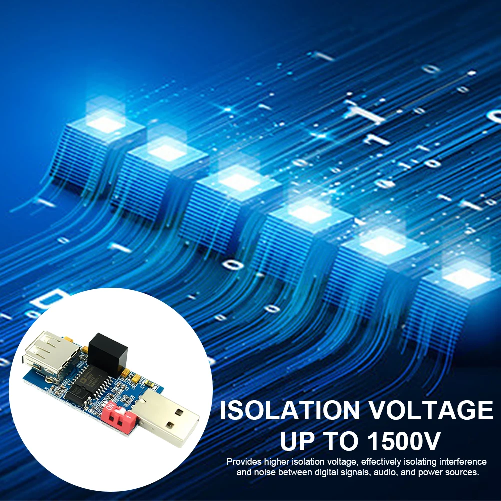1500V ADUM3160 Digital Signal Audio Power Isolator USB to USB Audio Signal Isolator 12Mbps 1.5Mbps Adum3160 with Box/with Button image 4