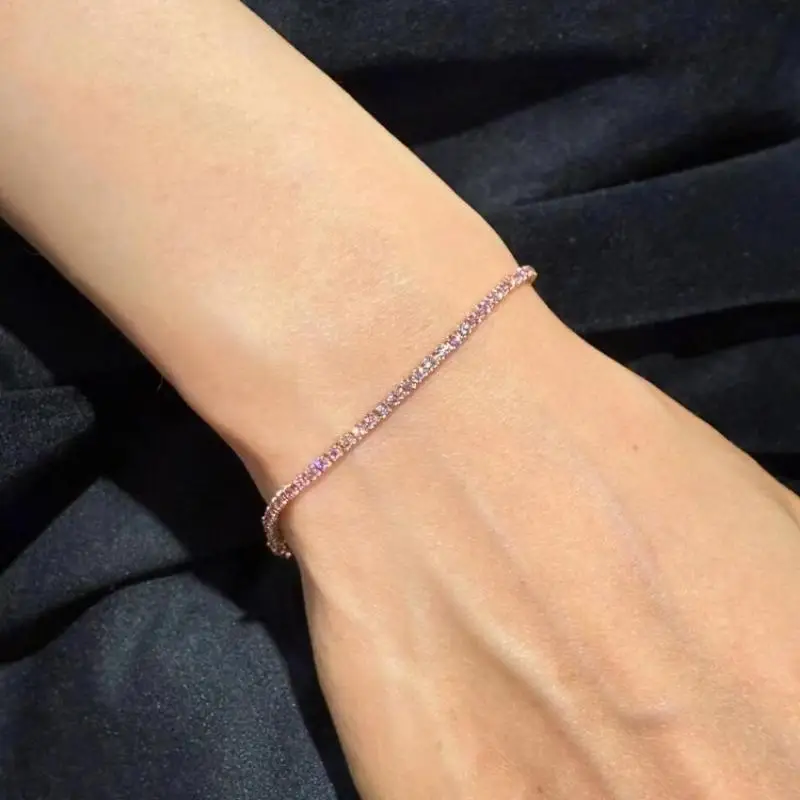 Shiny and dazzling Starry Sky bangles silver 925 Full inlay Diamond Bracelet for women Stacked Style wedding Jewelry Gifts