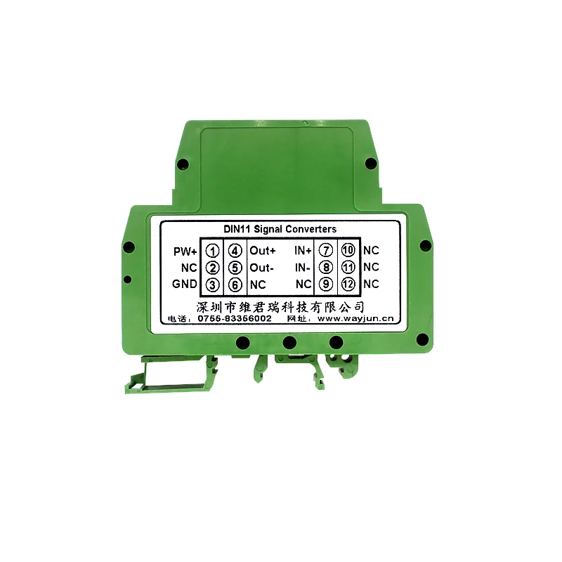 One in, one out DC current and voltage isolator/transmitter 4-20mA signal amplifier conditioner DIN11